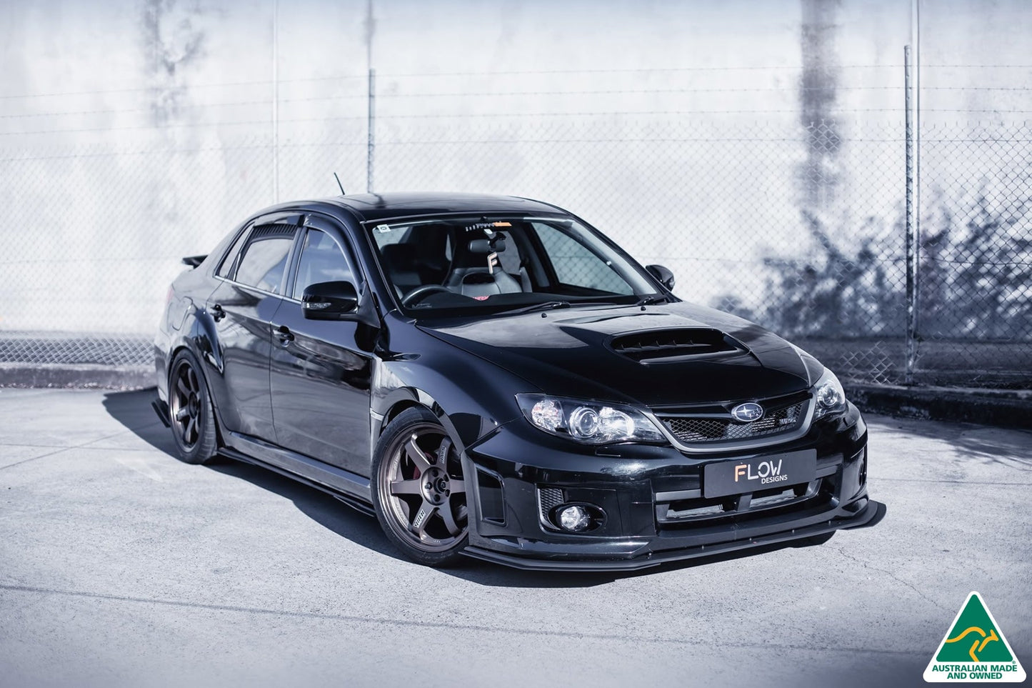 Flow Designs Impreza WRX / STI G3 Sedan FL Front Lip Splitter Extensions (Pair)