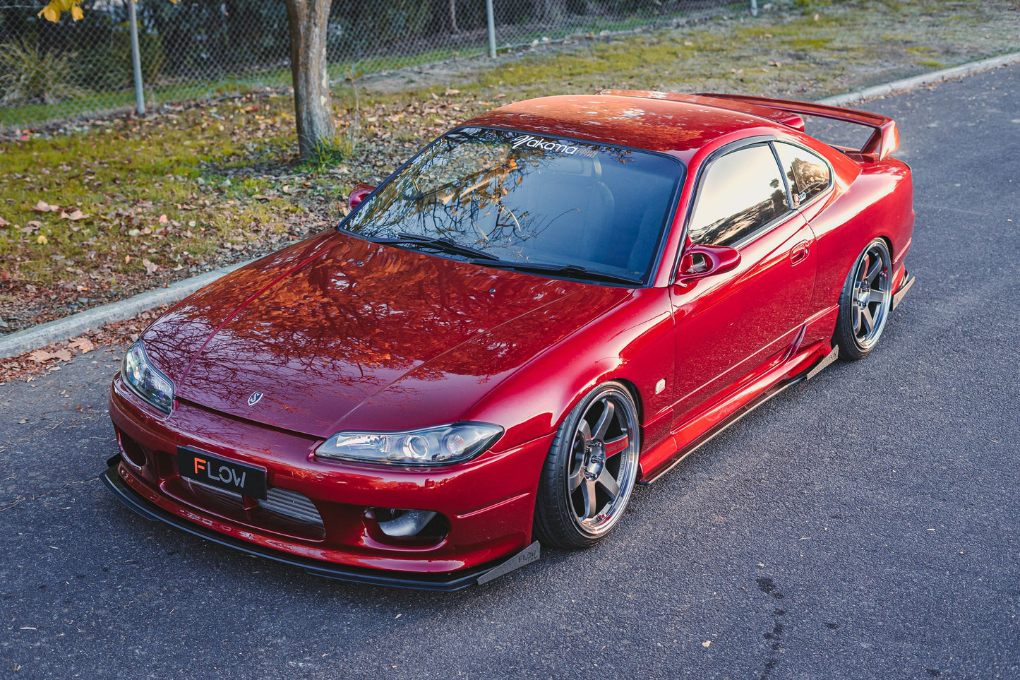 Flow Designs DEMO STOCK - S15 / 200SX Front Lip Splitter (For Standard Front Bar) - GLOSS BLACK