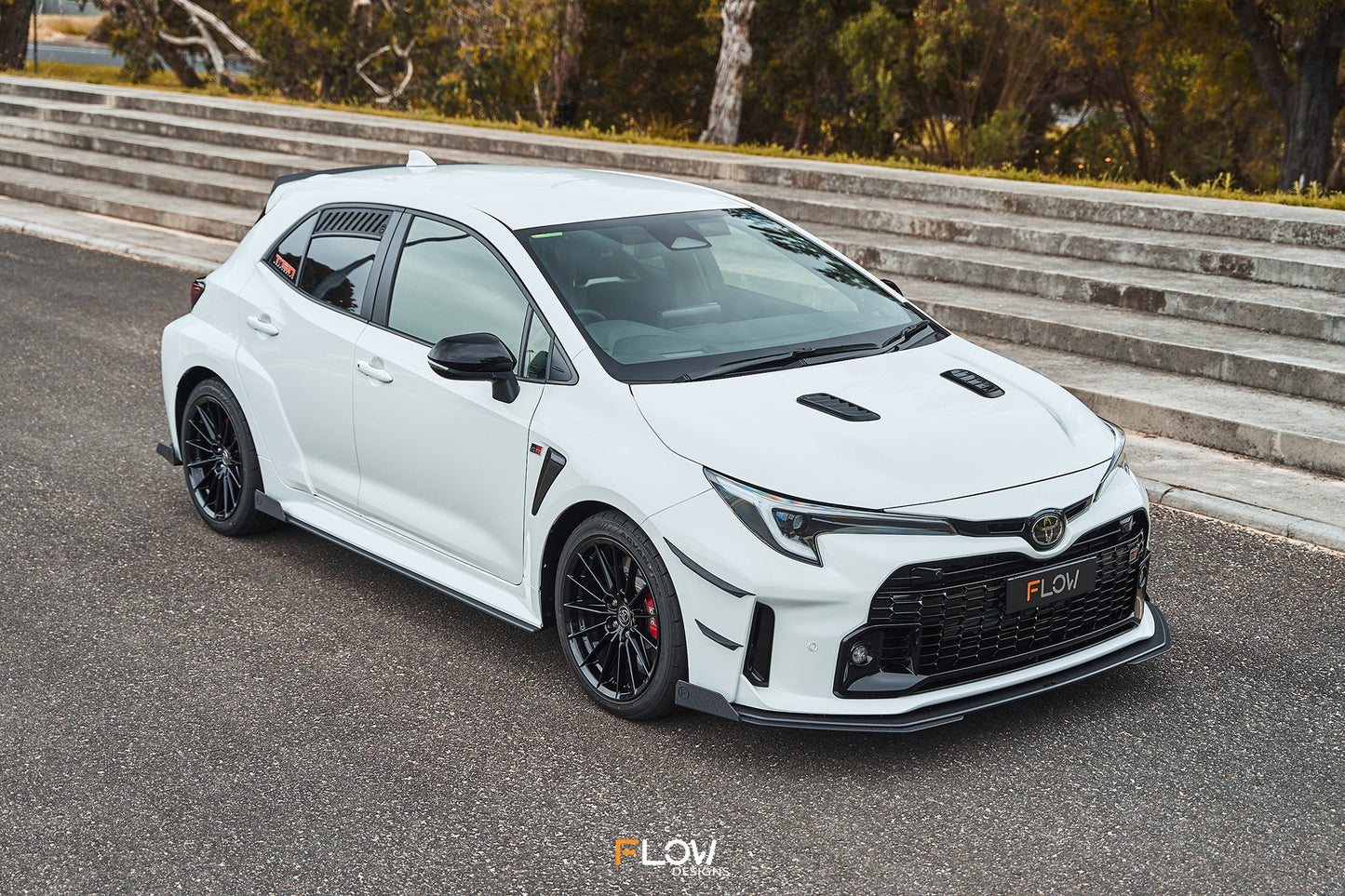 Flow Designs Corolla GR Side Skirt Splitters (TEXTURED: Pair)