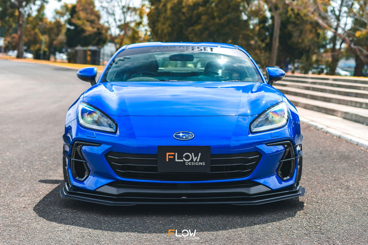 Flow Designs ZD8 BRZ STI Front Lip Splitter Extensions (Pair)