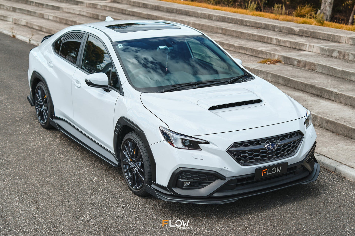 Flow Designs VB WRX Front Lip Splitter (TEXTURED)