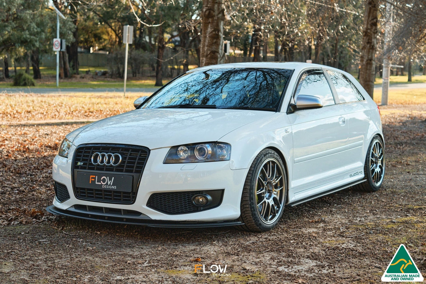 Flow Designs S3 8P Hatch (PFL) Front Lip Splitter Extensions (Pair)