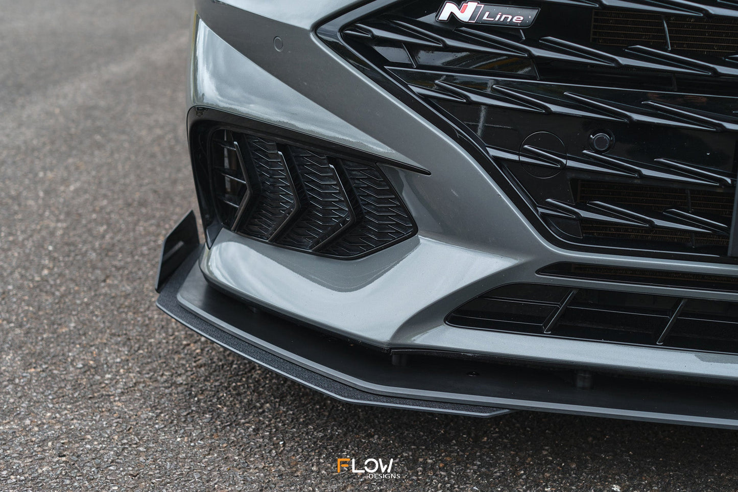 Flow Designs DN8 Sonata N Line 2020-2023 Front Lip Splitter & Reinforcement Bracket
