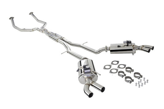 XFORCE - Kia Stinger GT - Polished Stainless Steel Cat-Back System With Twin 2.5″ Piping Varex Rear Mufflers
