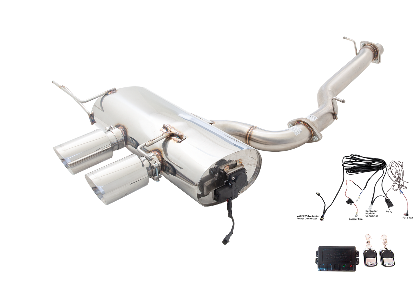 XFORCE - VW Golf R MK6 R Full Turbo Back Exhaust System with Varex Rear Muffler