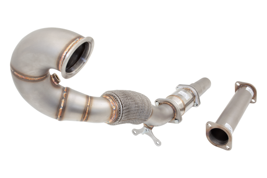 XFORCE - VW GOLF GTI MK7/MK7.5 & MK8 2013+ 3" STAINLESS STEEL Downpipe & 200 CELL CAT - CAST TOP V2 2021 Release