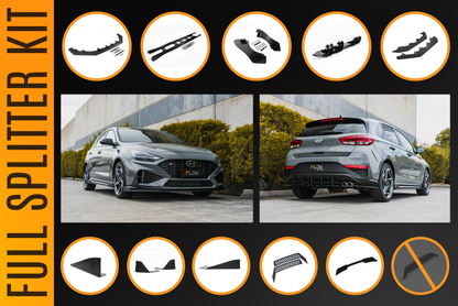 Flow Designs i30N-Line Hatch PDe.V6 FL 2024+ Full Lip Splitter Set