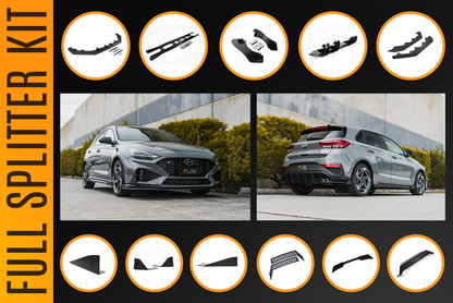 Flow Designs i30N-Line Hatch PDe.V6 FL 2024+ Full Lip Splitter Set