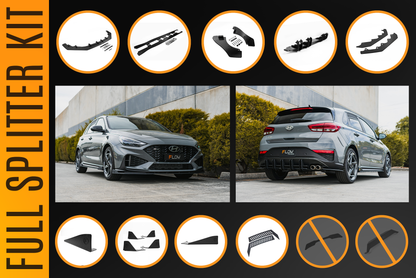 Flow Designs i30N-Line Hatch PDe.V6 FL 2024+ Full Lip Splitter Set