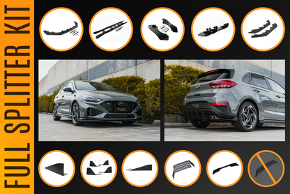 Flow Designs i30N-Line Hatch PDe.V6 FL 2024+ Full Lip Splitter Set