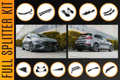 Flow Designs i30N-Line Hatch PDe.V6 FL 2024+ Full Lip Splitter Set