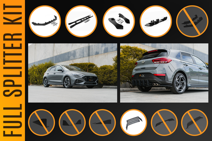 Flow Designs i30N-Line Hatch PDe.V6 FL 2024+ Full Lip Splitter Set