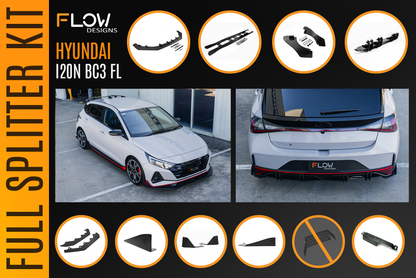 Flow Designs i20 N BC3 Facelift - Full Lip Splitter Set
