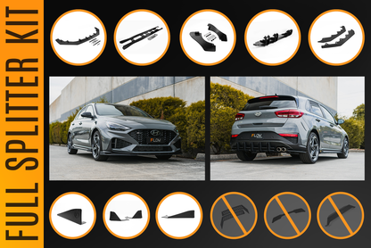 Flow Designs i30N-Line Hatch PDe.V6 FL 2024+ Full Lip Splitter Set