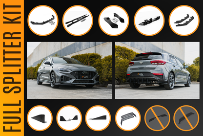 Flow Designs i30N-Line Hatch PDe.V6 FL 2024+ Full Lip Splitter Set