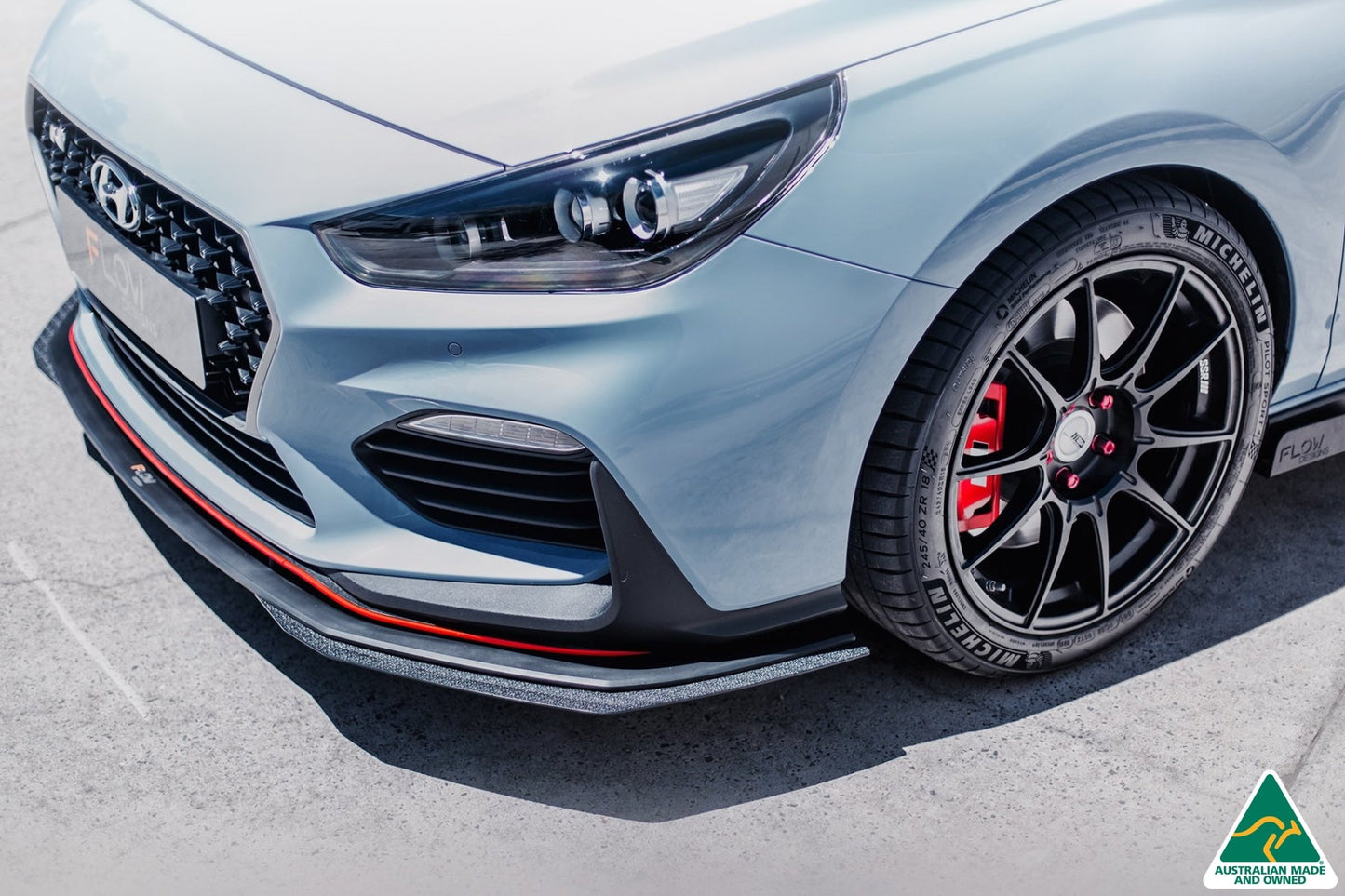 Flow Designs i30N Hatch PD (2018-2020) Front Lip Splitter & Reinforcement Brackets