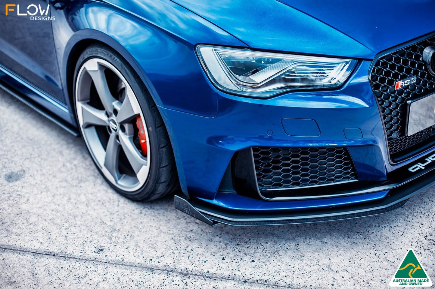Flow Designs RS3 8V Sportback (Pre-Facelift) Front Lip Splitter V3