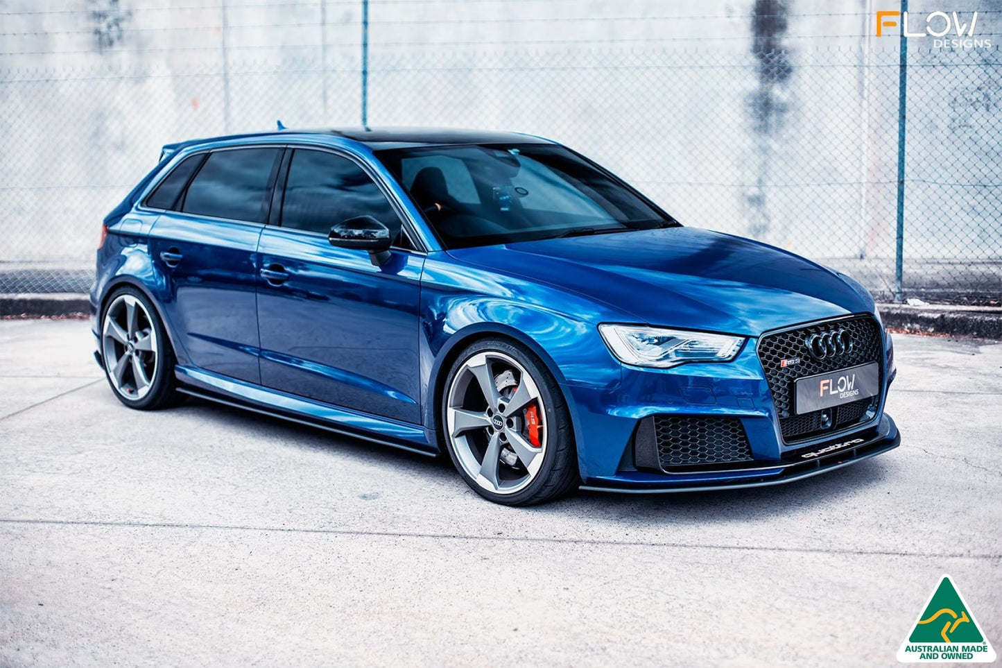 Flow Designs RS3 8V Sportback (Pre-Facelift) Side Skirt Splitters V3 (Pair)