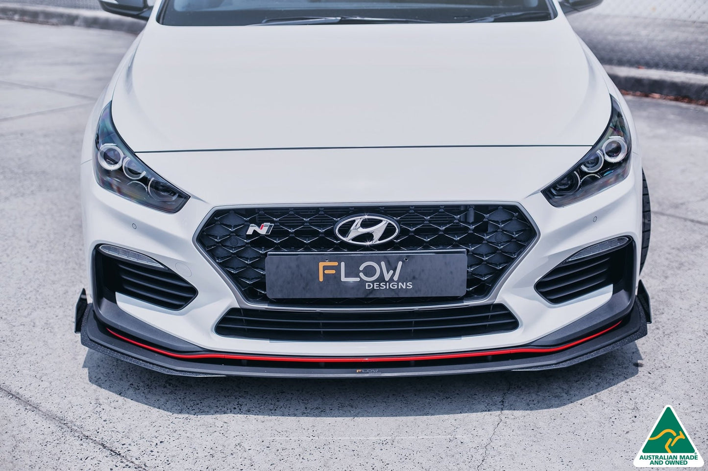 Flow Designs i30N Fastback PD Front Lip Splitter & Reinforcement Brackets