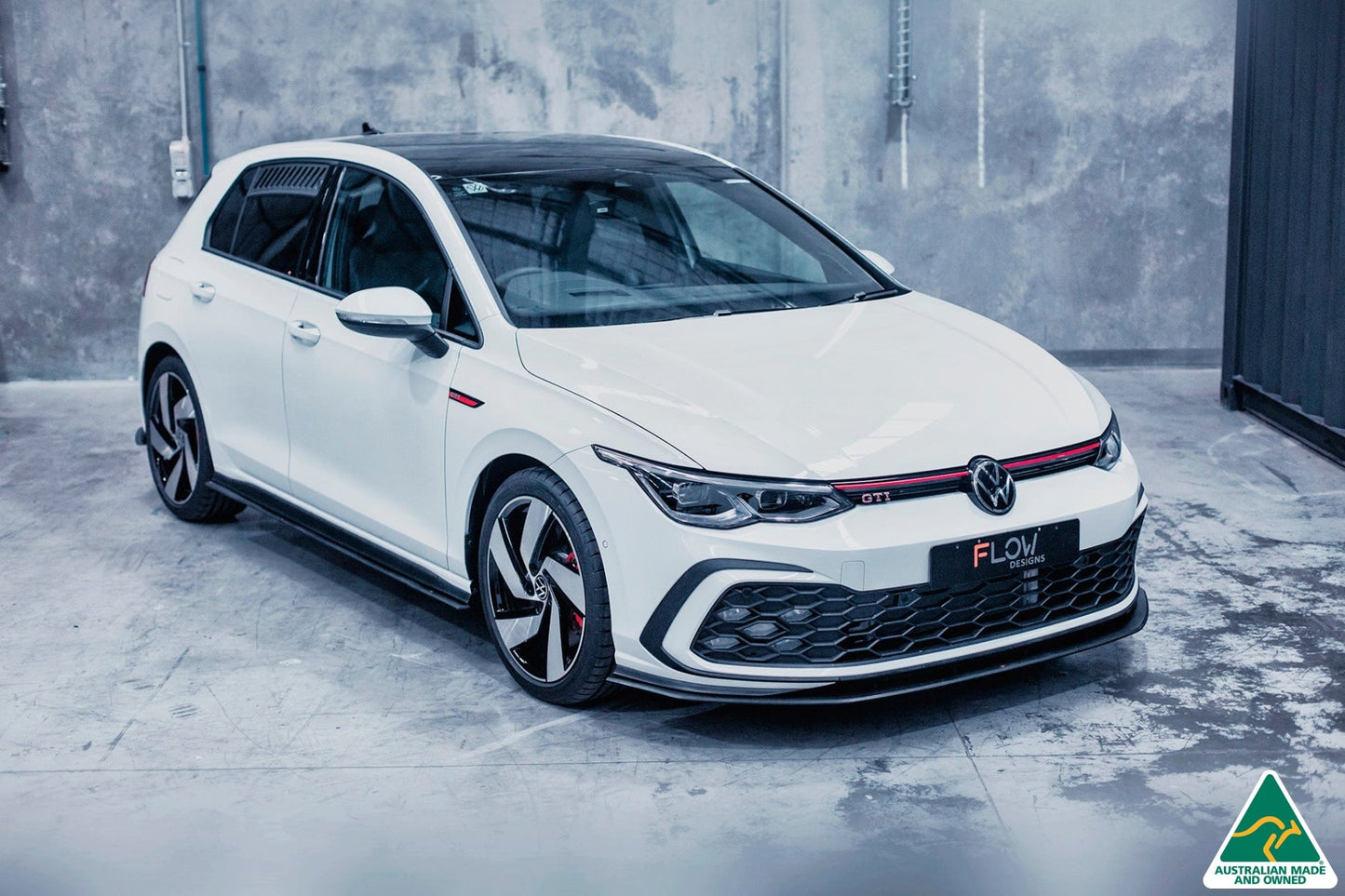 Flow Designs MK8 Golf GTI Front Lip Splitter Extensions (Pair)