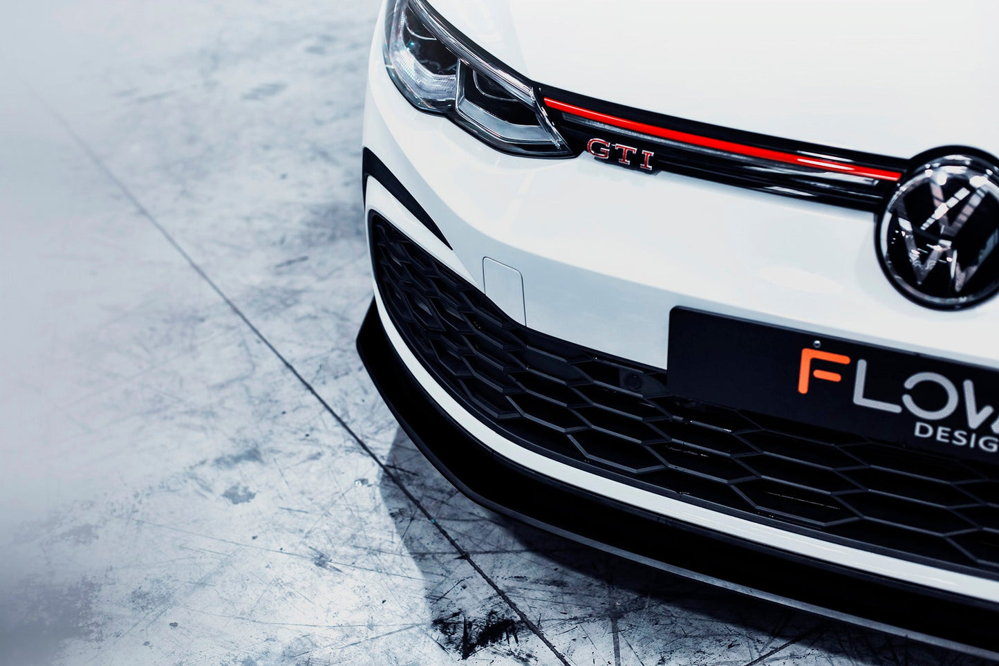 Flow Designs MK8 Golf GTI Front Lip Splitter & Bumper Reinforcement Plate
