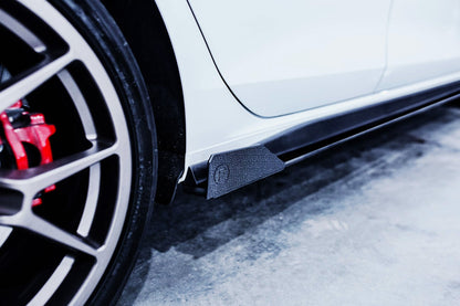 Flow Designs DEMO STOCK - MK8 Golf GTI Side Skirt Splitters (Pair) - GLOSS BLACK