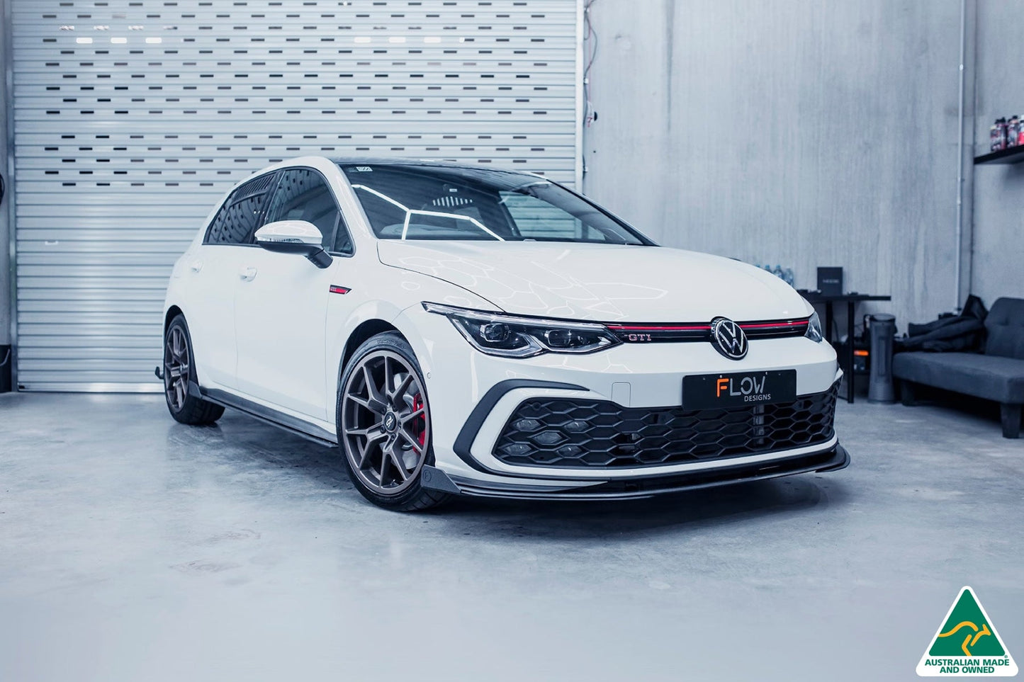Flow Designs MK8 Golf GTI Front Lip Splitter Extensions (Pair)