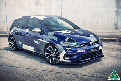 Flow Designs RETURNED STOCK - MK7.5 Golf R/7.5 Golf R Wagon Side Skirt Splitters (Pair) - GLOSS BLACK