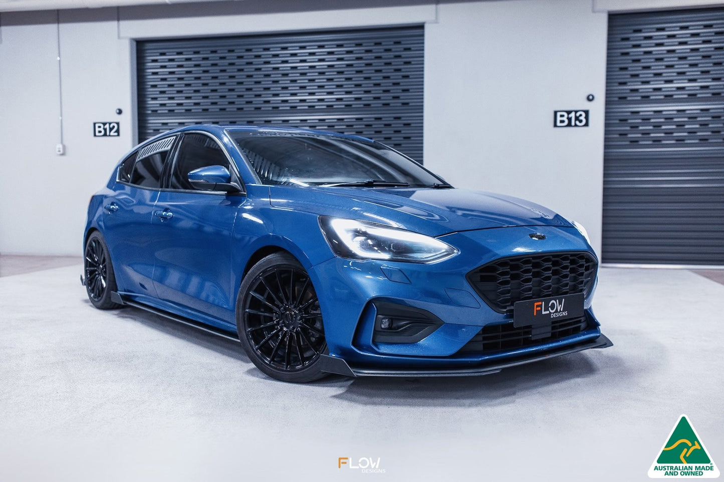 Flow Designs MK4 Focus ST-Line Front Lip Splitter Extensions (Pair)