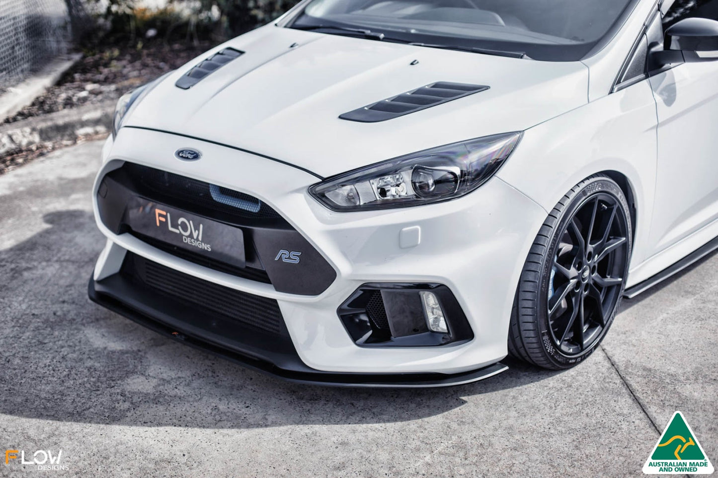 Flow Designs MK3 Focus RS Front Lip Splitter (3 Piece) & Bumper Reinforcement Bracket