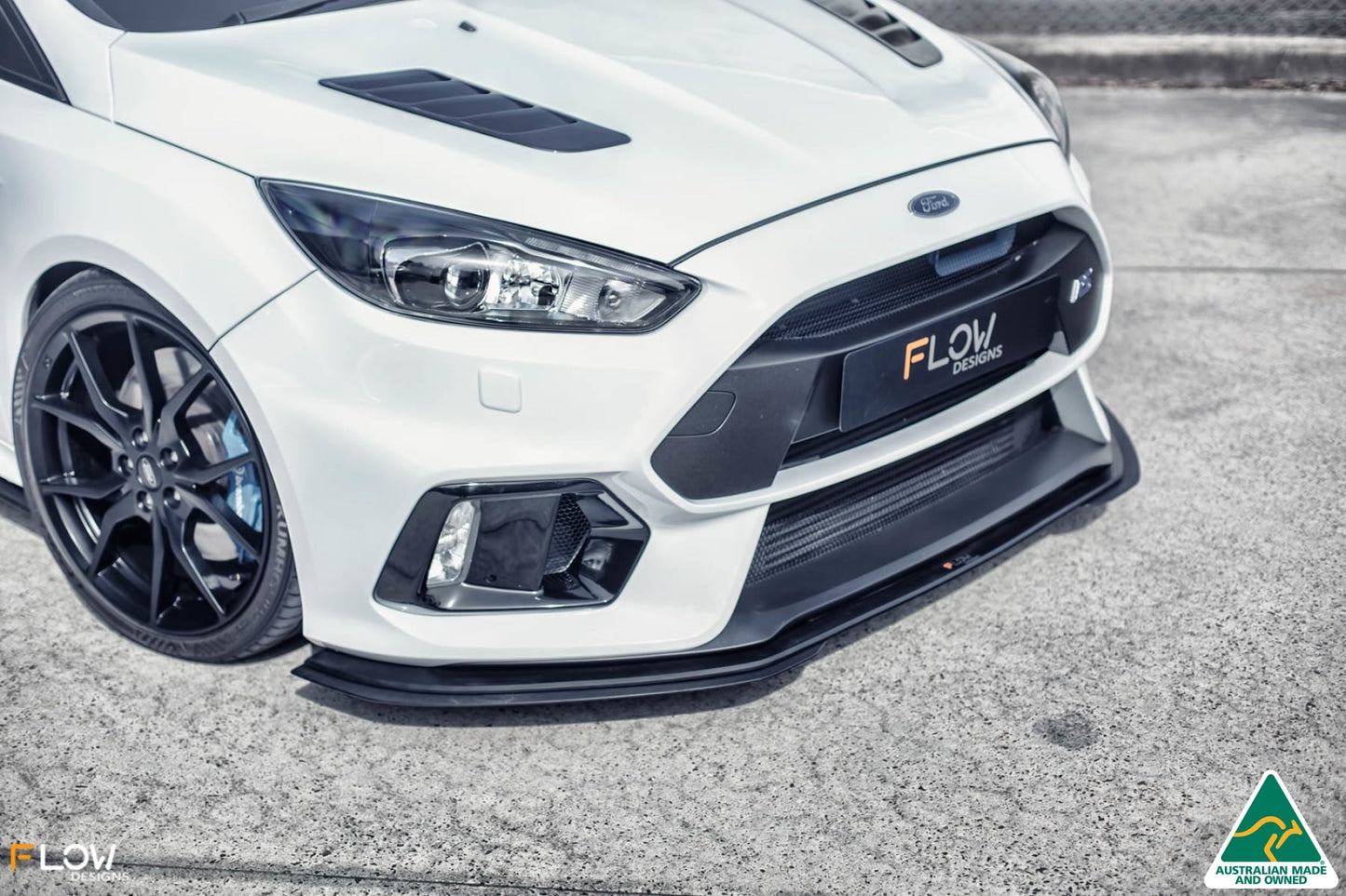Flow Designs MK3 Focus RS Front Lip Splitter (3 Piece) & Bumper Reinforcement Bracket