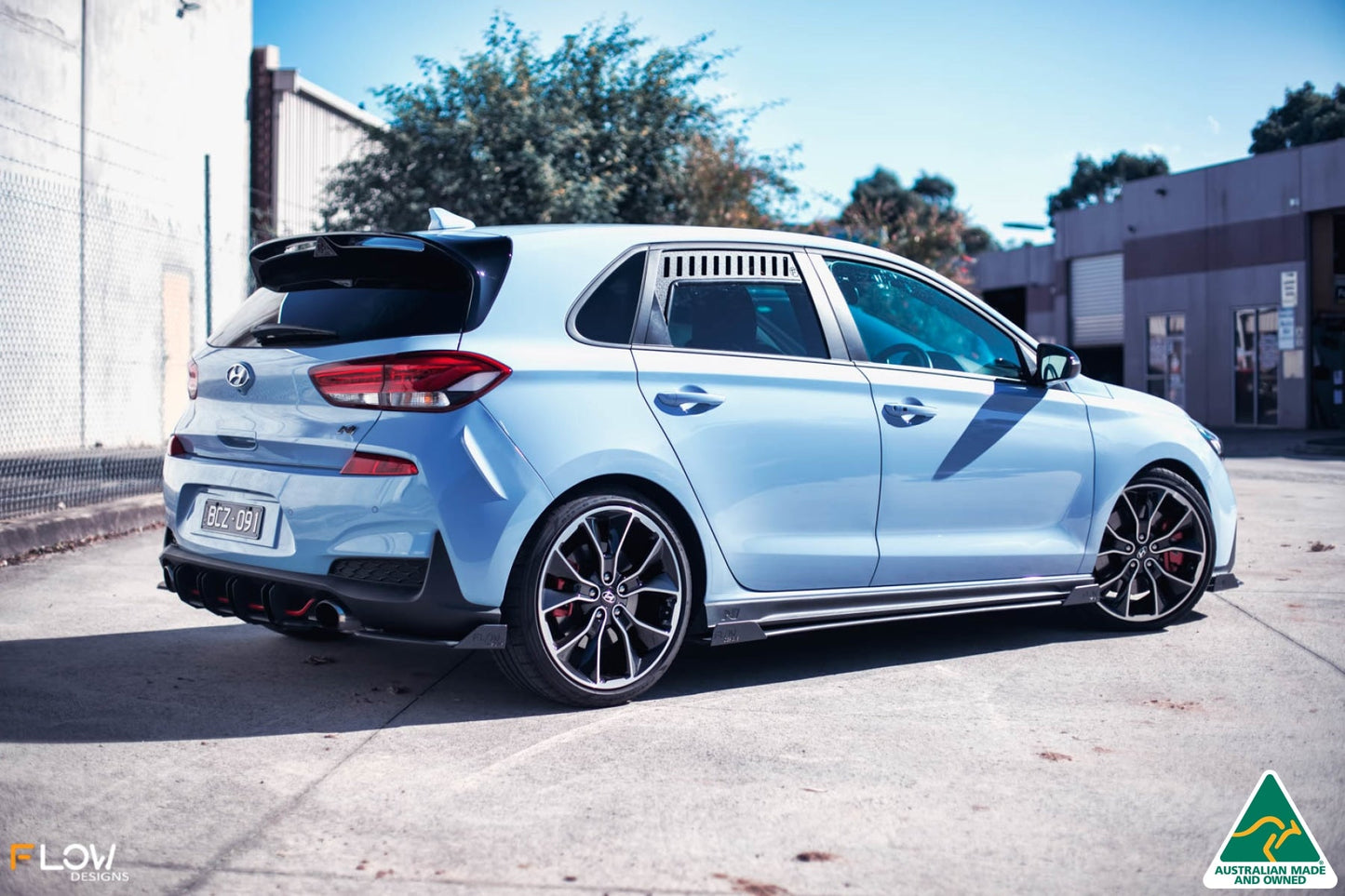 Flow Designs i30N Hatch PD (2018-2020) Side Skirt Splitter Winglets (Pair)