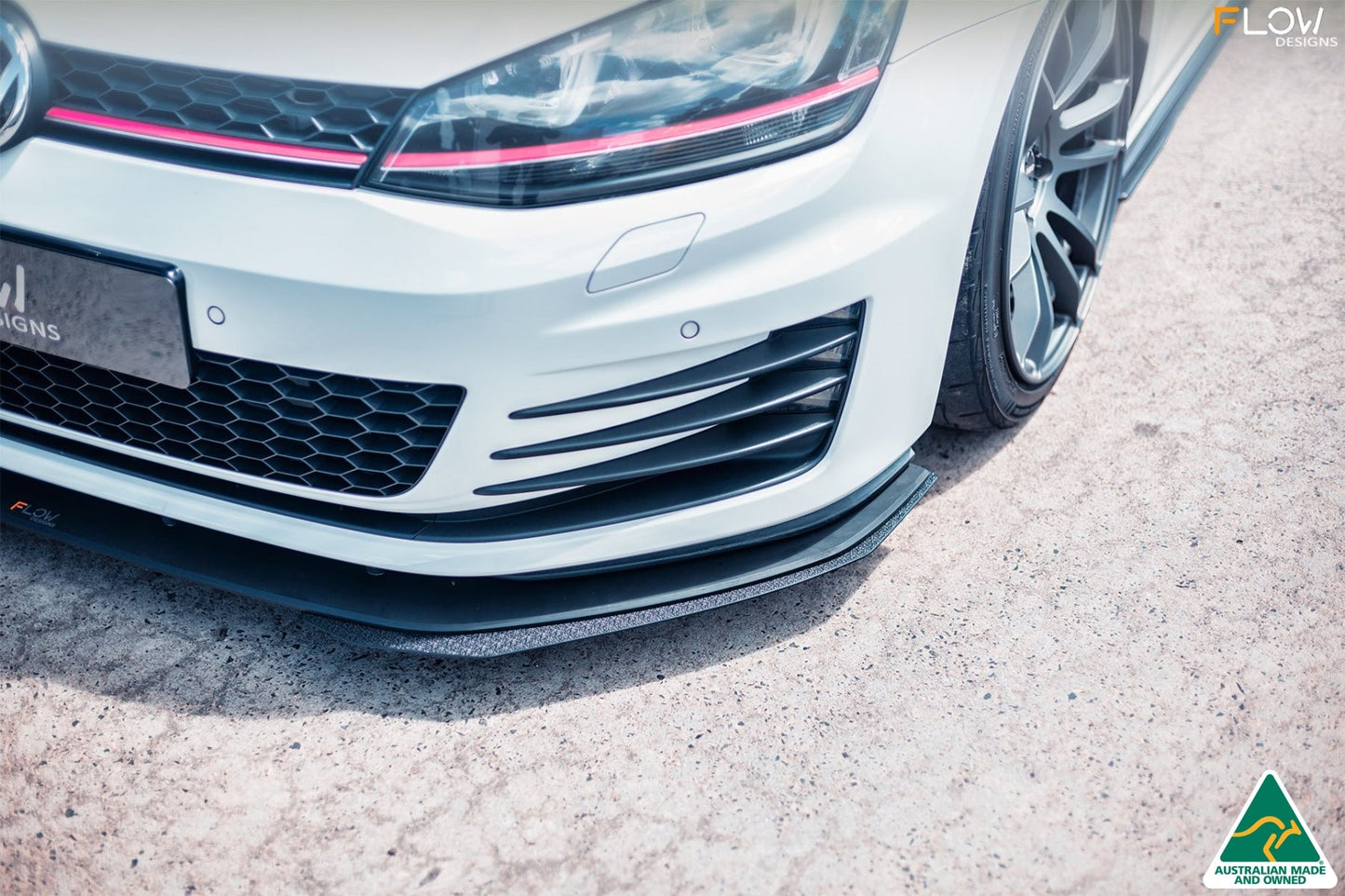Flow Designs MK7 Golf GTI Front Lip Splitter & Bumper Reinforcement Bracket