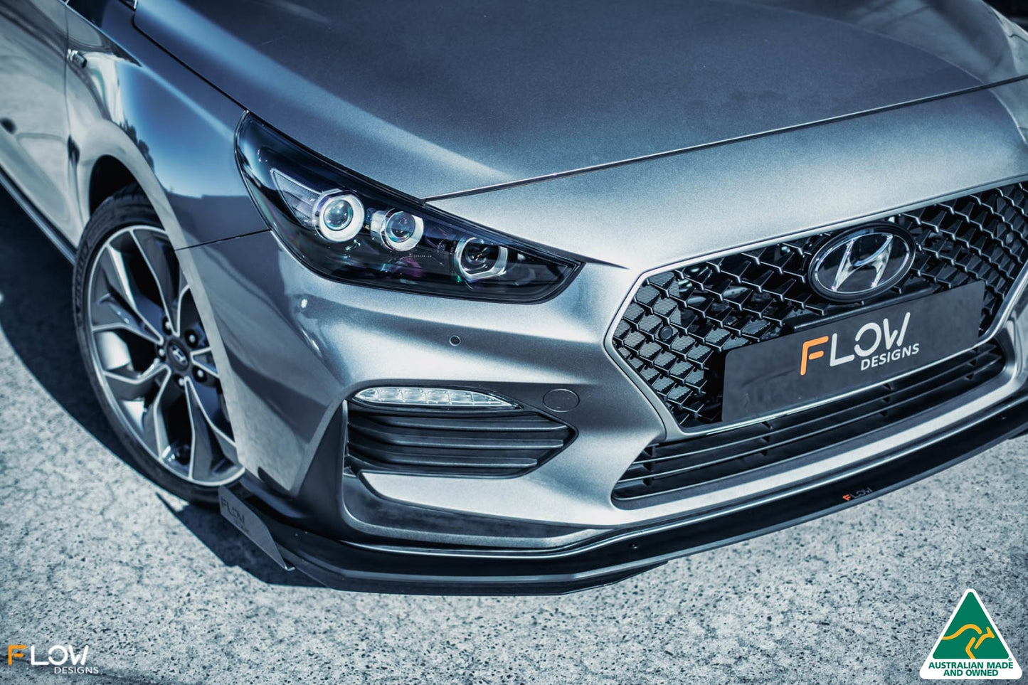 Flow Designs i30 N Line Hatch PD (2018-2023) Front Lip Splitter
