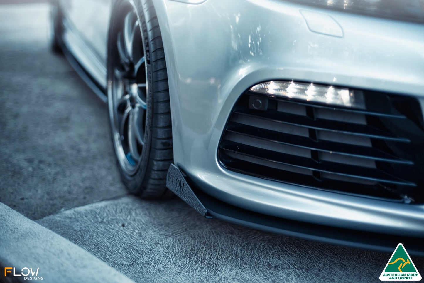 Flow Designs MK6 Golf R Front Lip Splitter V3