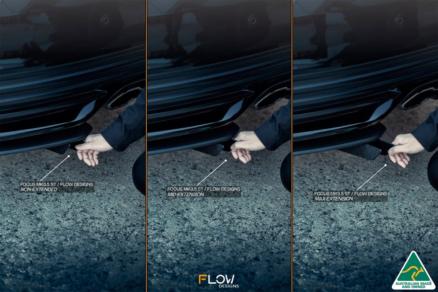 Flow Designs MK3.5 Focus ST (Facelift) Rear Diffuser Set