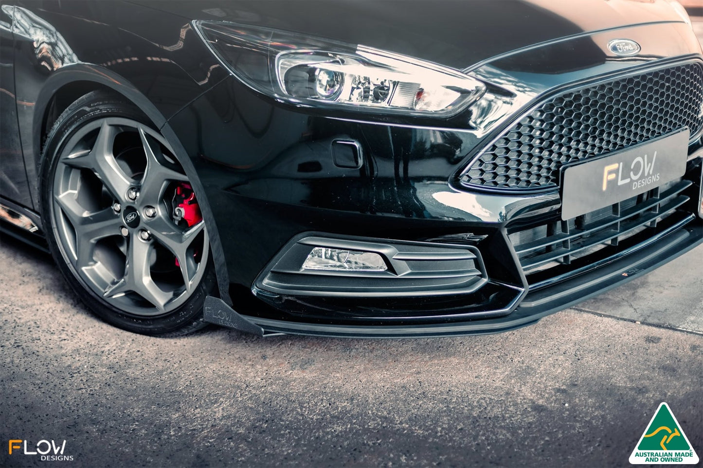 Flow Designs MK3.5 Focus ST (Facelift) Front Lip Splitter Winglets (Pair)