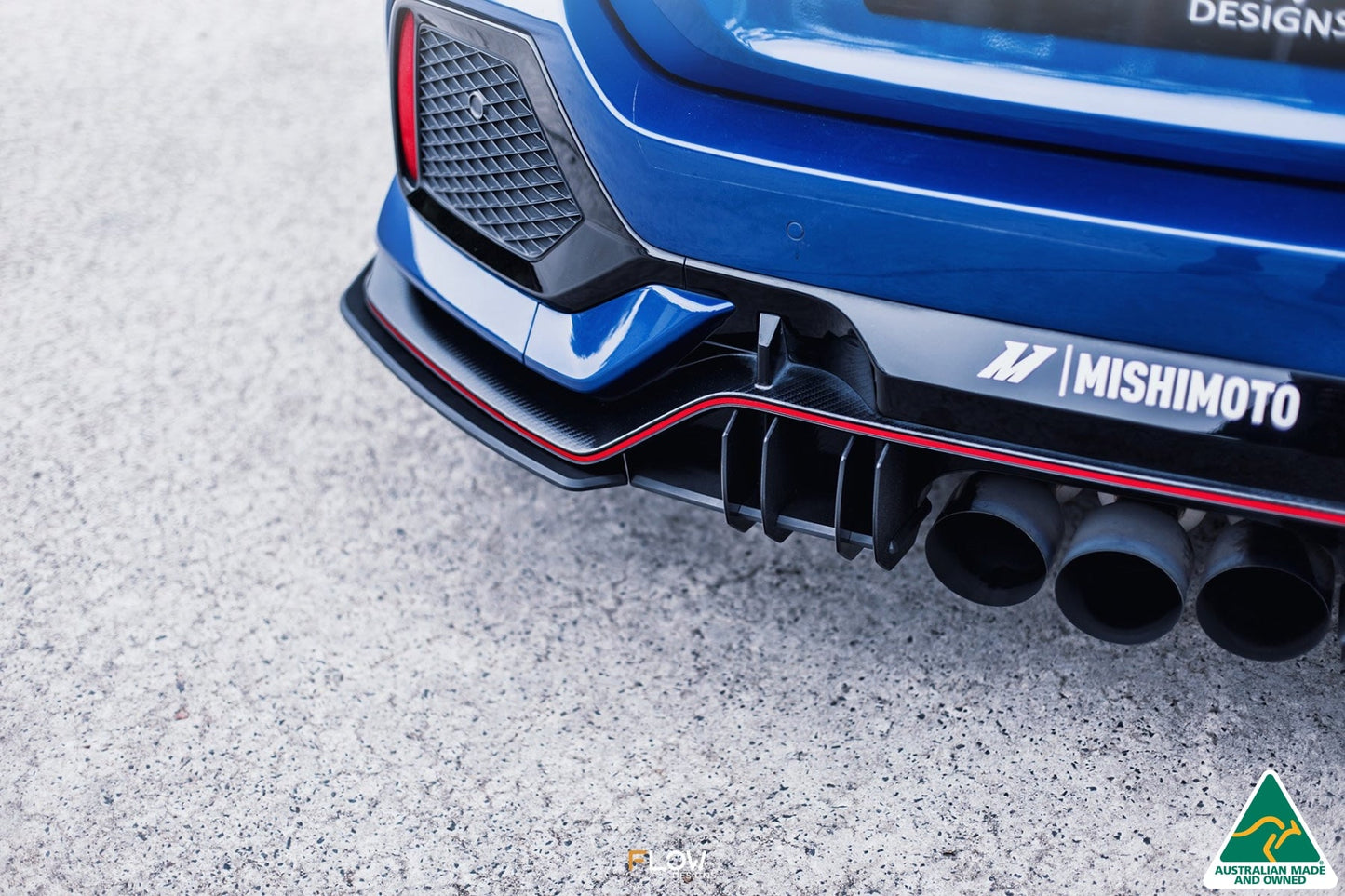 Flow Designs FK8 Civic Type R Flow-Lock Rear Diffuser