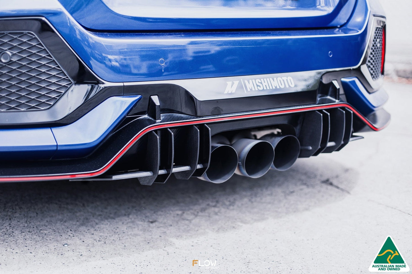 Flow Designs FK8 Civic Type R Flow-Lock Rear Diffuser