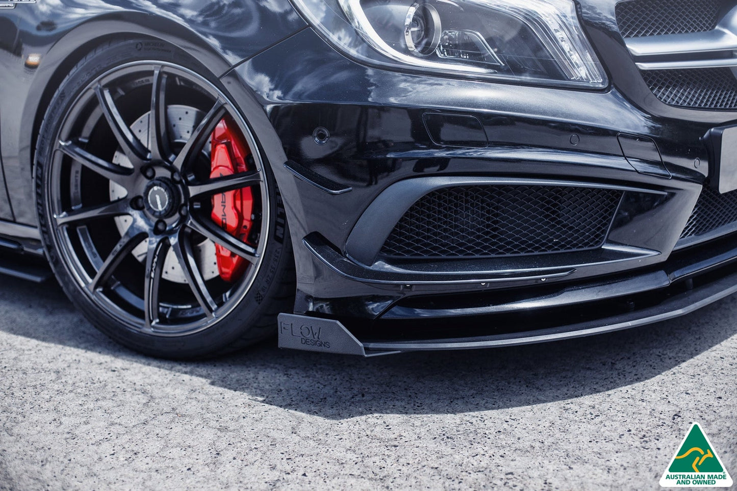 Flow Designs A45 AMG W176 (PFL) Front Lip Splitter