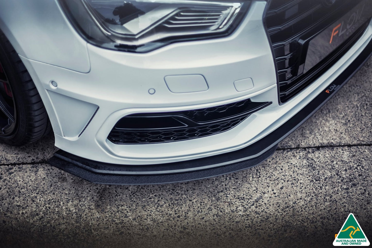 Flow Designs S3 8V Pre-Facelift Sportback Front Lip Splitter V3
