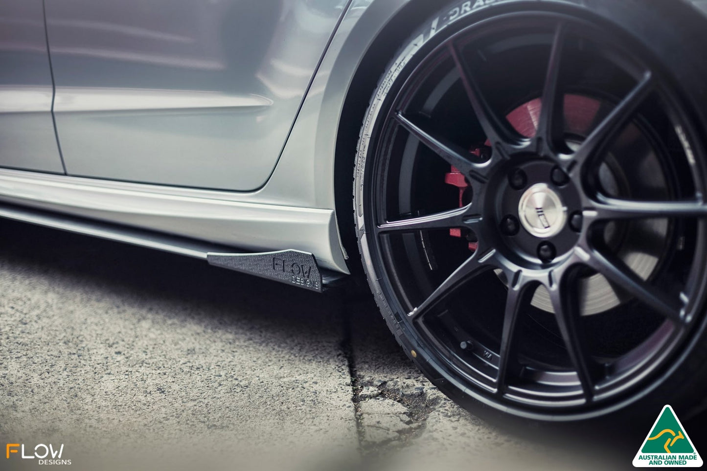 Flow Designs EX-DISPLAY - S3 8V Pre-Facelift Sportback Side Skirt Splitters V3 (Pair) - GLOSS BLACK