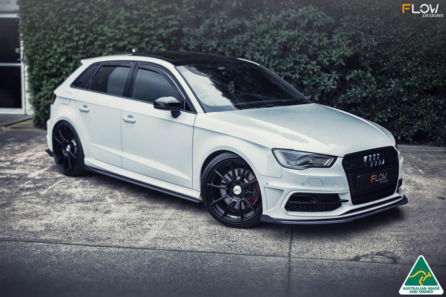 Flow Designs S3 8V Pre-Facelift Sportback Front Lip Splitter V3