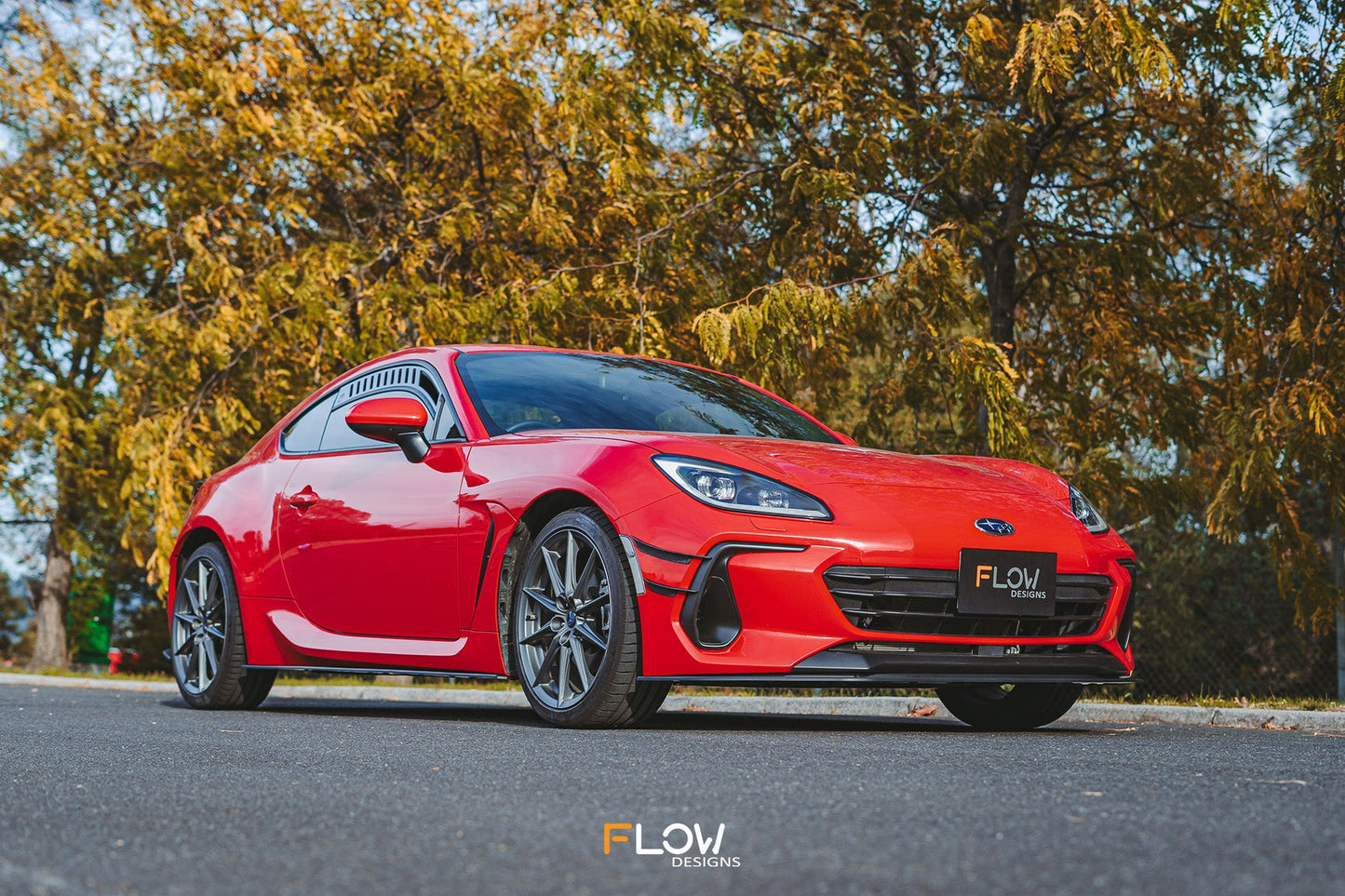 Flow Designs ZD8 BRZ Front Lip Splitter (TEXTURED)