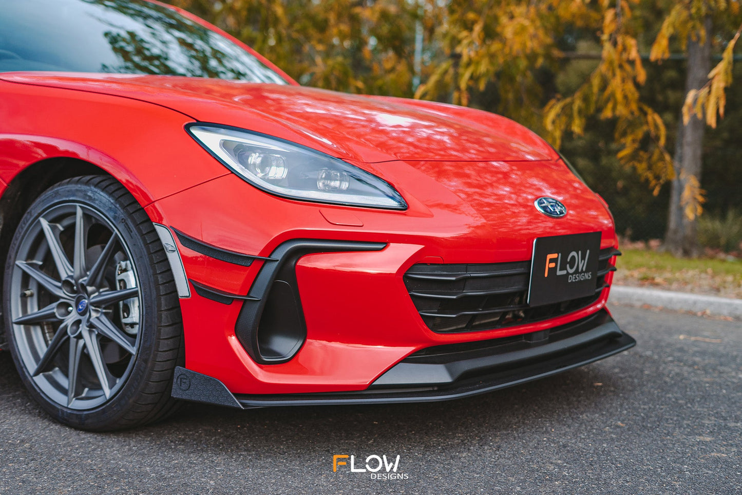 Flow Designs ZD8 BRZ Front Lip Splitter (TEXTURED)