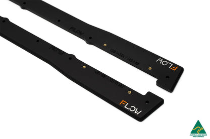 Flow Designs EX-DISPLAY - Impreza WRX/RS G3 Hatch/Sedan PFL Side Skirt Splitters (Pair) - TEXTURED MATTE BLACK