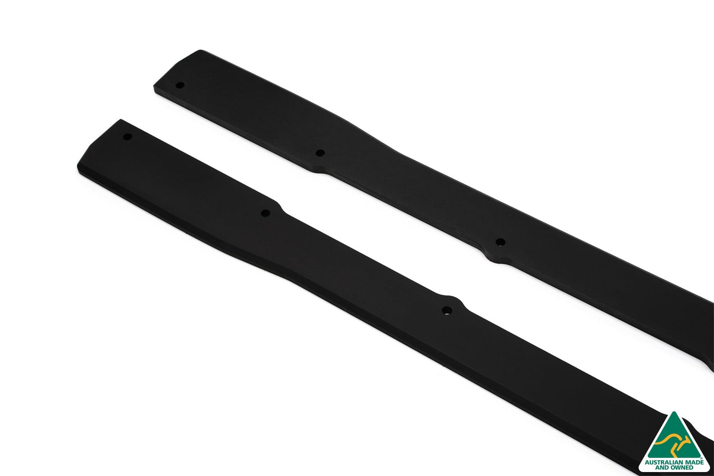 Flow Designs EX-DISPLAY - Impreza WRX/RS G3 Hatch/Sedan PFL Side Skirt Splitters (Pair) - TEXTURED MATTE BLACK