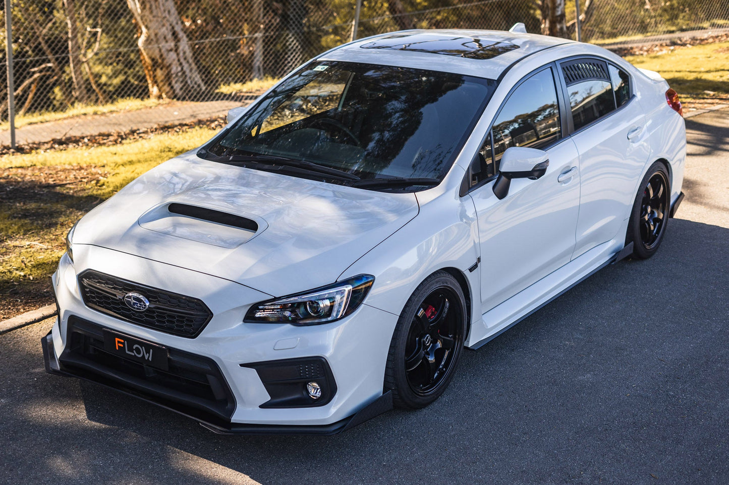 Flow Designs RETURNED STOCK - VA WRX & STI Side Skirt Splitters (Pair) - GLOSS BLACK