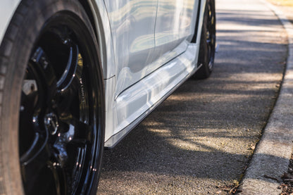 Flow Designs RETURNED STOCK - VA WRX & STI Side Skirt Splitters (Pair) - TEXTURED MATTE BLACK