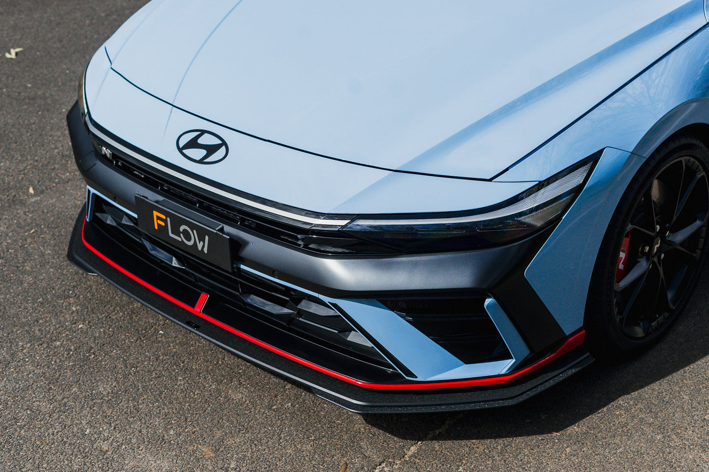 Flow Designs CN7 V2 Elantra N Sedan Facelift V2 - 2024+ Front Lip Splitter Extensions (Pair)